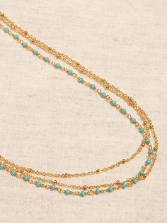 Aureus + Argent | Turquoise & Gold Layered Necklace | Banana Republic Turquoise Multi-strand Gemstone Necklace, Turquoise Multi-strand Gemstone Necklaces, Turquoise Gemstone Multi-strand Necklace, Turquoise Gemstone Beads Pendant Jewelry, Turquoise Long Beaded Chain Necklace, Turquoise Gemstone Long Beaded Necklace, Turquoise Beaded Chain Long Necklace, Turquoise Beaded Long Necklace, Turquoise Long Necklace With Beaded Chain