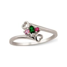 Our Beloved Sterling Silver Heart Bypass Birthstone Ring surrounds her with love. One Marquise Birthstone, with two shimmering round birthstones that hug on either side, each symbolizing her family. Hearts that entwine above and below to tell her she is loved. This dainty ring is a sentimental reminder that she is the apple of your eye. The perfect gift for mother or daughter. Suggested occasions Birthday, Graduation, Mothers Day, Valentines Day, Christmas, or Holiday Gift. Size: one size.  Colo Heart-shaped Birthstone Ring For Mother's Day, Heart Ring With May Birthstone For Wedding, Silver Heart Birthstone Ring For Mother's Day, Heart Shaped Silver Birthstone Ring For Mother's Day, Valentine's Day Fine Jewelry Birthstone Ring With Accent Stones, Silver Heart-shaped Birthstone Ring For Mother's Day, Heart-shaped Promise Ring With May Birthstone, Valentine's Day Birthstone Ring With Accent Stones, Heart-shaped May Birthstone Promise Ring