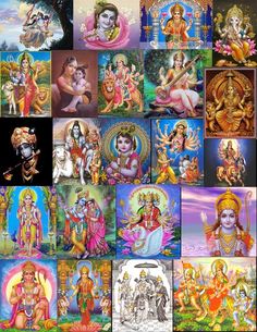 many images of hindu deities and their names