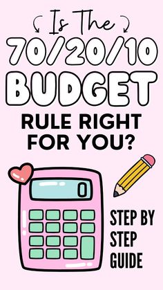 a pink poster with the words, what is the 70's 90's budget? rules right for you?