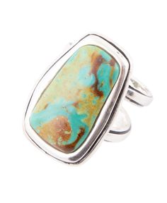 in stock Rectangular Turquoise Gemstone Ring, Unique Rectangular Turquoise Ring, Elegant Rectangular Turquoise Ring, Rectangle Ring, Genuine Turquoise, Turquoise Sterling Silver, Pick Up, In Store, Buy Online