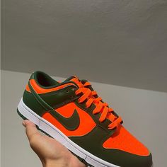 New Box New Authentic Nike Sporty Custom Orange Sneakers, Nike Custom Orange Sneakers, Nike Orange Low-top Custom Sneakers, Orange Nike Custom Sneakers, Nike Orange High-top Custom Sneakers, Nike Custom Orange Lace-up Sneakers, Nike Dunk Low, Dunk Low, Shoes Nike