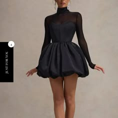 I Ordered This Dress For A Bachelorette Trip To London, But Sadly Its Too Small For Me. It Is Sold Out In Every Size On Their Site. For An Out Of This World Ensemble At Your Next Event, Say Hello To Our Aptly-Named Lbd Jupiter. With Multiple Elevated Details That Bring The Drama, This Satin Black Mini Boasts A High Neckline, Long Mesh Sleeves And A Puffball Hem. Let Jupiter Do The Talking And Style Yours With A Sleek Bun And Some Strappy Stilettos. Features - Premium Satin - High Neckline - Mesh Club London Dress, Black Short Dress Parties Night, Satin Party Dress Short, Black Formal Dresses Short, Black Cocktail Dress Short, Short Dresses Party Night, Long Sleeve Short Wedding Dress, Black Formal Dress Short, Hall Wedding Dress