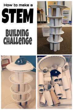 Stem Activities Kindergarten, Stem Building, Kindergarten Stem, Elementary Stem Activities, Building Challenge, Steam Ideas, Stem Elementary, Preschool Stem, Stem Activity