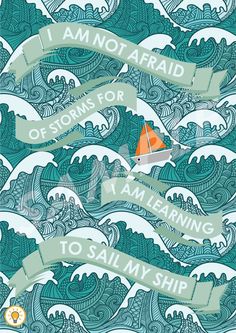 an illustrated book cover for i am not afraid of storms for sailing to sail my ship