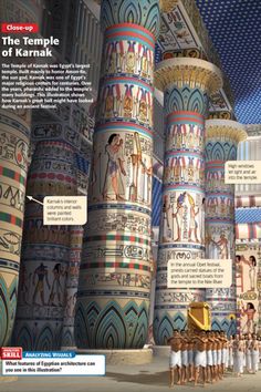 the egyptian temple of karnak is shown in this ad for national museum of egypt