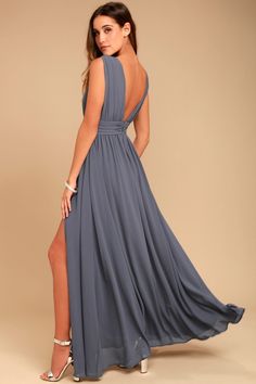 Full Maxi Skirt, Perfect Bridesmaid Dress, Evening Dress Floor Length, Blue Maxi Dress, Cocktail Gowns, Blue Gown, Blue Maxi, Blue Bridesmaids, Maxi Dress Formal