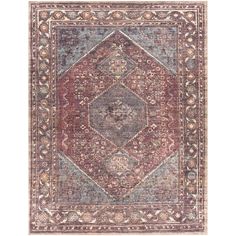 Reminiscent of a worn antique rug, the Zorana collection offers a low pile with a soft chenille texture. With a distressed pattern and tones of dark purple, denim, butter, rose, clay, and dark green, these rugs are the perfect addition to your home.