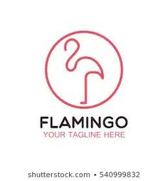 a flamingo logo is shown on a white background