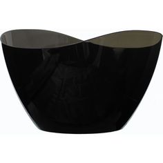 an unusual black glass bowl is shown on a white background