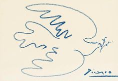 a drawing of a man's face with the word now written in blue ink