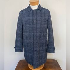 Nwt! Beautiful Coat Purchased From Nordstrom. Please Check Out The Pictures And Ask If You Have Any Questions. Thanks For Browsing. Tags: Peacoat, Topcoat, Nordstrom, Saks, Zara, Linen Jacket Men, Zara Trench Coat, Chore Coat, Cotton Blazer, Linen Jacket, Blue Camo, Top Coat, Hooded Jacket, Black Blue