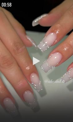 milky white nails...rylic nails...itter nail art...il art...ique french tips... Milky White Nails, Nails Gradient, Coffin Shape, White Nail Designs