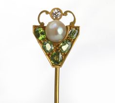 Antique Gold Pearl Period Diamond Stick Pin Plique A Jour, Genuine Love, Sparkling Diamond, Stick Pins, Fabulous Jewelry, Pearl Diamond, The Grace, Gold Pearl, Sparkle Diamonds