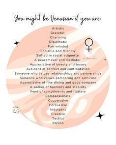 the zodiac sign for you might be venusian if you are