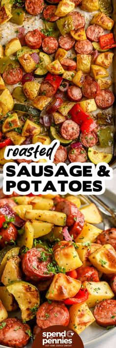 Sausage and potatoes roasted to golden perfection make for a hearty, flavorful dinner that’s ready in no time. This one-pan recipe combines tender veggies and savory sausage in a tangy dressing for an irresistible meal. Whether you’re cooking for a crowd or just a busy weeknight dinner, this dish is easy, satisfying, and sure to please. Bonus—it’s quick to prep and even quicker to clean up! #spendwithpennies