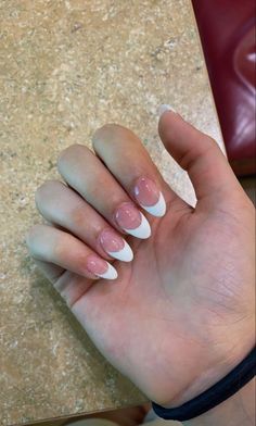 White French Tip, French Tip Nails, French Nails, Nail Tips, Nail Inspo, Nails