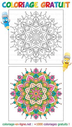 an adult coloring book with two pictures of flowers and the words, colorage gratut