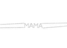 Personalize this bracelet with MAMA, a name, a word or initials to wear the special meaning close to you. Choose from two to eight diamond pavé block letters on a timeless cable chain. The double chains will make sure that it stays put on your wrist so you can wear it alone or layer it with others. DIAMONDS Approximately .15 ct. - .40 ct. depending on the quantity of letters, round 1mm, G/H, SIMETAL Solid 14k GoldLENGTH Adjustable 6-7"LETTERS 2-8 total letters, all capital, 6mm Personalized Silver Diamond Bracelet, Luxury Personalized Silver Diamond Bracelet, Block Letters, Personalized Bracelet, Double Chain, Personalized Bracelets, Block Lettering, Gold Letters, Oxidized Sterling Silver