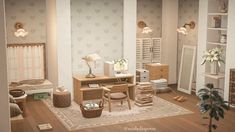 a doll house bedroom with furniture and accessories