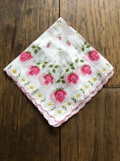 This lovely handkerchief with pretty detail and colors is in very good vintage condition...original tag says all cotton made in Japan.  Perfect for a personal accessory, your celebration or hang it as it is that pretty... Approx. measurements: 13.55" square overall Message with questions, we do not accept returns. See more of our hankies: https://www.etsy.com/shop/TwoBeContinued?ref=seller-platform-mcnav&section_id=24425115 Pink Cotton Handkerchiefs For Weddings, Retro Pink Handkerchiefs As Gift, White Cotton Retro Handkerchiefs, Vintage Hankies, Shiva Painting, Vintage Handkerchief, Wedding Handkerchief, Vintage Handkerchiefs, Lord Shiva Painting