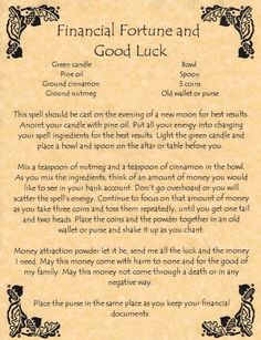 spell Good Luck Spell, Luck Spell, Magic Candles, Wiccan Books, Potions Book, Good Luck Spells