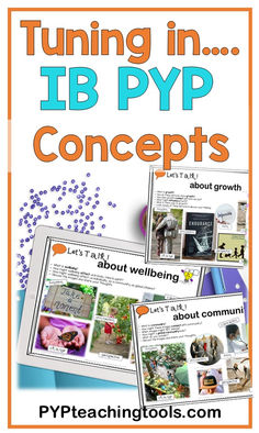 an image of a poster with text that reads, tuning in ib pyp concept