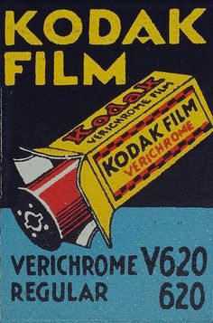 an old kodak film advertises the vehicrome v020 regular