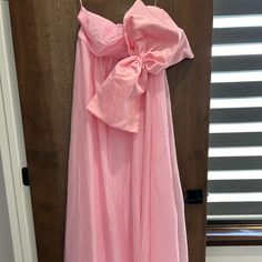 Ink Maxi Dress With Bow Maternity Strapless Size M New Polly Dress, Pink Maxi, Silk Print Dress, White Halter Maxi Dress, Chiffon Maxi Dress, Pink Maxi Dress, Dress Zipper, Sequin Mini Dress, Pleated Mini Skirt