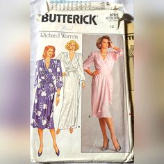 a woman's robe and dress pattern from the butterick catalog