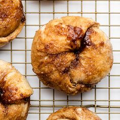 freshly baked pastries on a cooling rack ready to be eaten for breakfast or dessert