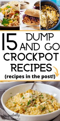 15 dump and go crockpot recipes in the post