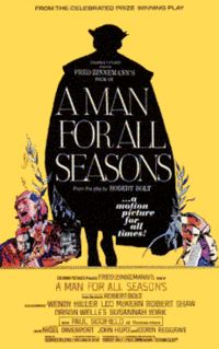 a movie poster for the film man for all seasons with an image of a person in a top hat