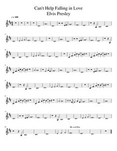 can't help falling in love with elvis presley sheet music for violin and piano