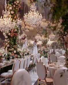 the bride and groom are getting ready to walk down the aisle at their wedding reception