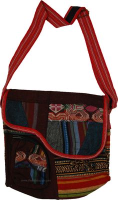 A woven hippie patchwork handamde cotton shoulder bag with a flap and numerous pockets - in black, red and other colors.  The bag is trendy and perfect to carry things you need when you are out and traveling. #tlb #Pocket #Yoga #vacationclothing #beachwrap #bohemianfashion #Handmade #Patchwork #BohemianBag Red Bohemian Cotton Shoulder Bag, Red Patchwork Shoulder Bag For Daily Use, Tote Bag Pattern Free, Patchwork Tote Bags, Silly Guy, Beach Bohemian, Hippie Fashion, Boho Handbags, Bag Pattern Free