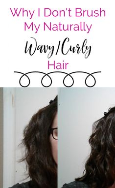 Why I don't brush my naturally wavy hair. Yep, brushing my hair isn't part my curly hair care routine! This is why! #curlygirlmethod Frizzy Hair Tips, Curly Hair Care Routine, Waves Curls, Frizzy Hair, Curly Hair Routine, Wavy Curly Hair, Hair Detangler