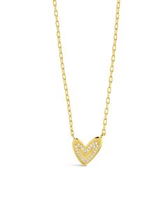 Show your love with this Mabel CZ Heart Pendant Necklace! It's the perfect gift for adding a dazzling touch of sparkle to any special occasion. Crafted with a real cubic zirconia gemstone and shaped into an adorable heart, this dazzling piece will make your special someone feel truly treasured. ❤️ Materials: 14K gold plated sterling silver or sterling silver, cubic zirconia Features: Measures 16" with 2" extender, 0.45" pendant, 1mm chain, Lead & Nickel free, lobster clasp Cubic Zirconia Heart Pendant Jewelry With Heart Beads, Valentine's Day Cubic Zirconia Heart Necklace, Cubic Zirconia Heart Pendant Necklace With Sparkling Stones, Heart-shaped Diamond Necklace With Heart Charm For Valentine's Day, Personalized Heart Necklace Cubic Zirconia For Valentine's Day, Heart-shaped Yellow Gold Cubic Zirconia Diamond Necklace, Heart-shaped Yellow Gold Cubic Zirconia Necklace, Yellow Gold Heart-shaped Cubic Zirconia Diamond Necklace, Heart-shaped Diamond Necklace For Gift