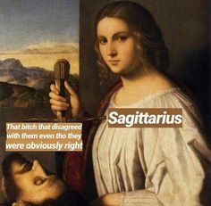 an image of a painting with the caption sagitarius in front of it