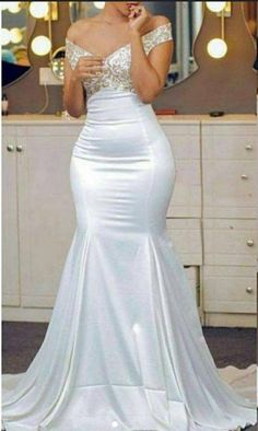 Mermaid wedding dress. Baju Kahwin, Dinner Dress Classy, Gaun Fashion, African Wedding Dress, Womens Wedding Dresses, Backless Prom Dresses, Classy Dress Outfits, فستان سهرة, African Print Fashion Dresses