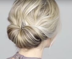 Hair Chignon Easy, Quick Easy Updos For Medium Hair Do It Yourself, Up Do Hairstyles For Fine Hair, East Updos Medium Hair, Products For Updos, Easy Up Dos You Can Do Yourself, Long Thinning Hair Updo, Easy Do It Yourself Updos For Medium Hair, Hair Upstyles Long Hair