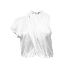 Bring confidence and elegance with an asymmetrical silk crop top. Crafted from 6A grade mulberry silk, the top offers an unmatched soothing feel against your skin, and the double-sided technique ensures both a luxurious appearance and modesty. The artful cross ruching on the front flatters any body shape, while the asymmetrical cut brings a modern edge to the classic silk top, making it a versatile choice for various occasions. The adjustable bow-tie straps at the back allow you to customize the fit, ensuring comfort and confidence with every wear. A timeless piece designed for those who dress with unapologetic confidence. Designed and made in Lithuania and Germany with great love and care. Composition: -95 % 22 mm washable mulberry silk with 6a grade -5% elastane for added comfort when mo Elegant Asymmetrical Crop Top For Party, Spring Silk Top With Asymmetrical Neckline, Spring Asymmetrical Silk Blouse, Chic Draped Spring Tops, Silk Top With Asymmetrical Neckline For Spring, Silk Crop Top For Summer Evenings, Silk White Top For Evening, Silk Top With Asymmetrical Neckline For Party, Chic Silk Crop Top For Party