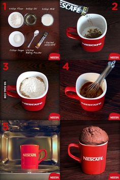 instructions to make chocolate ice cream in a mug