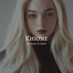 a woman with long blonde hair wearing a black turtle neck sweater and brown lipstick is featured in an ad for khome