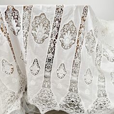 "This fabric is a graceful , first quality pure cotton lace fabric, fully embroidered and crocheted, which has a very high demand for machines . * Crochet Floral embroidered lace fabric: ivory in color  . two borders embroidered on symmetrical little flower. * Width 51 inch (130cm), listed for 35'X51\" (90cm x 130cm). that is a full yard , more buying it will be cut as one piece . Gorgeous lace fabric ,perfect for wedding dress, bridal gown , curtain, party apparel etc. * Wholesale accetpable ! Cotton Lace Fabric, Boho Bridal Dress, Fabric Curtains, Cotton Flower, Embroidered Lace Fabric, Flower Fabric, Party Kleidung, Ivory Flowers, Boho Bridal