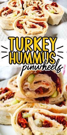 turkey hummuss are stacked on top of each other with the title overlay