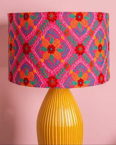 Maximalist Lamp, Embroidered Lampshade, Bedroom Vibes, Colour Therapy, Interesting Interiors, Creative Craft, Maximalism, Eclectic Home, Dream House Decor