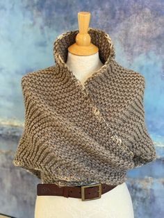 Hand Knit Outlander Inspired Season 5 Brianna's Shawl, Shoulder Wrap, Neck Warmer. CARE: Wash in cold water, gentle cycle, lay flat to dry. The shawl is made from A soft 100% acrylic yarn. Other colors and yarns are available. The wing span is approximately: XS-S - 64-66 inches, M-L - 72-74 inches, XL-1x - 80-82 inches. The knitted fabric is flexible and stretchy. The pin is sold separately. Please follow this link if you wish to purchase it: https://www.etsy.com/listing/566721058/shawl-pin-wood One Size Knit Shawl Knitting Pattern, Knit Shawl Wrap For Winter, Winter Knit Wraps One Size, Winter Shawl Knitting Pattern, Knitted Shawl Pattern For Fall, One Size Knitting Pattern For Acrylic Yarn Scarf, Winter Knitted Acrylic Yarn Shawl, Winter Knitted Acrylic Shawl, One-size Acrylic Yarn Scarf Knitting Pattern