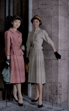 Vintage Asian Fashion, Milk Fashion, Fashion 1950, 50s Outfits, City Pop, Fashion 50s, Fashion 1940s, 일본 패션, Fifties Fashion