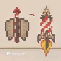 the pixel art is designed to look like an old fire hydrant and it's made out of paper